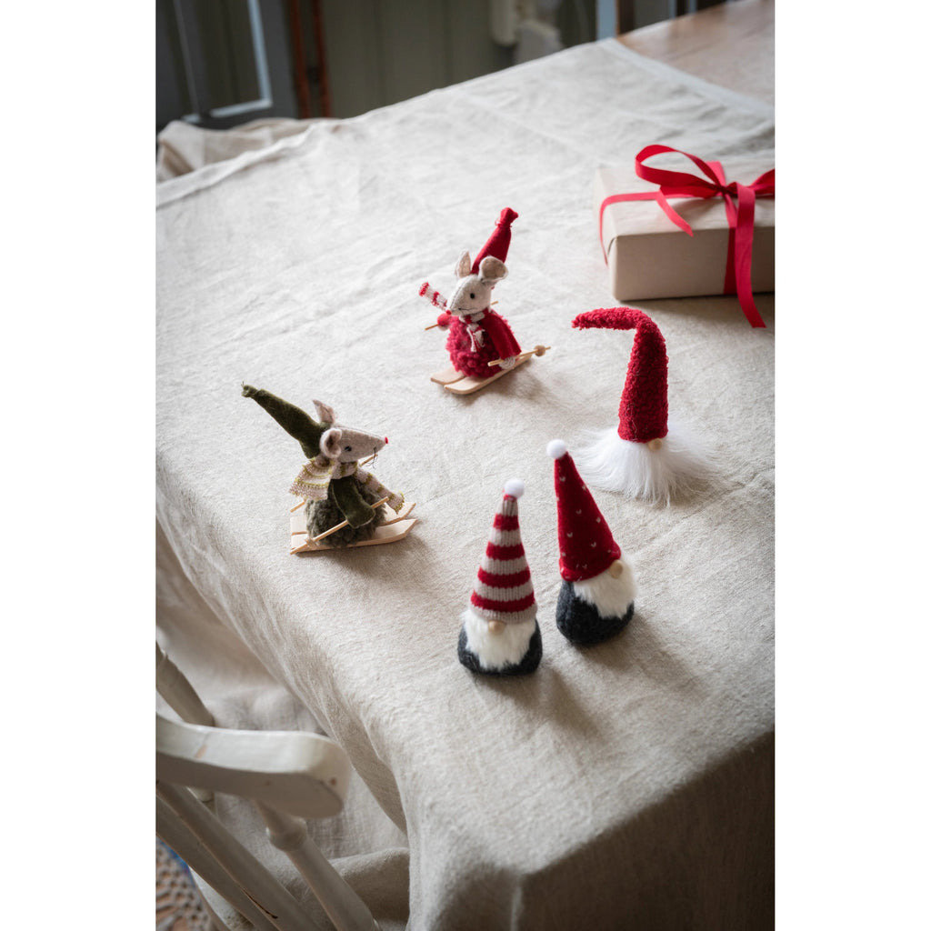 Skiing Mice - Red or Green - Distinctly Living