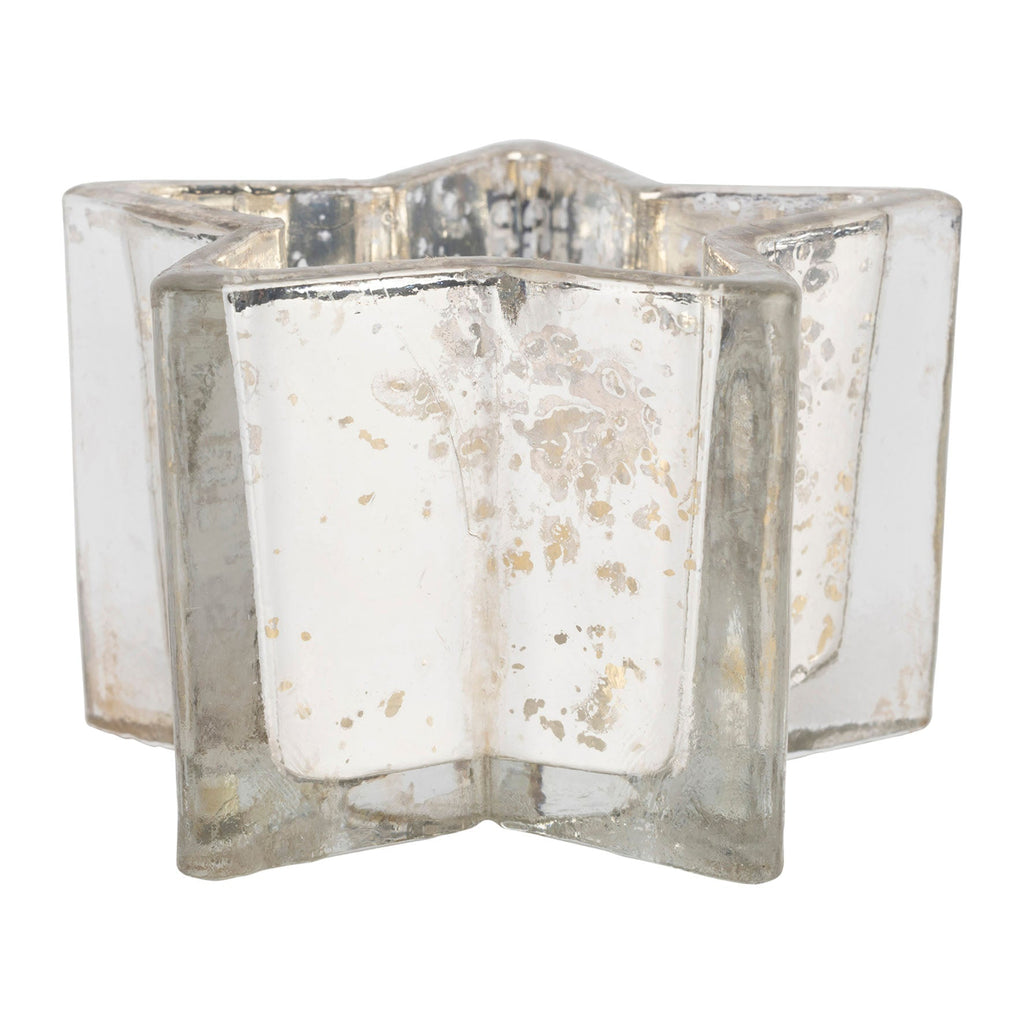 Sparkly Silver Star Tealight Holder - Distinctly Living