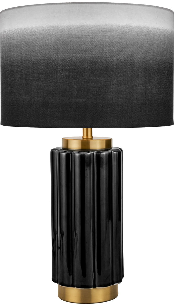 Taranto Black Scalloped Ceramic - Table Lamp - Distinctly Living