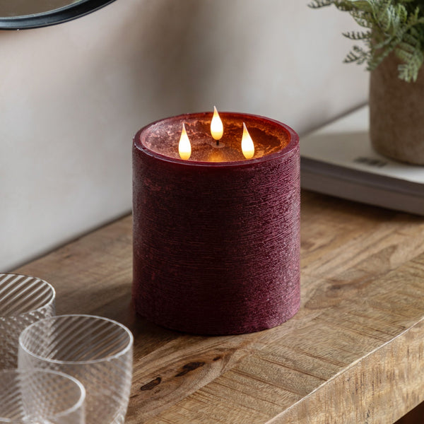 Three Wick LED Candle - Various Colours - Distinctly Living