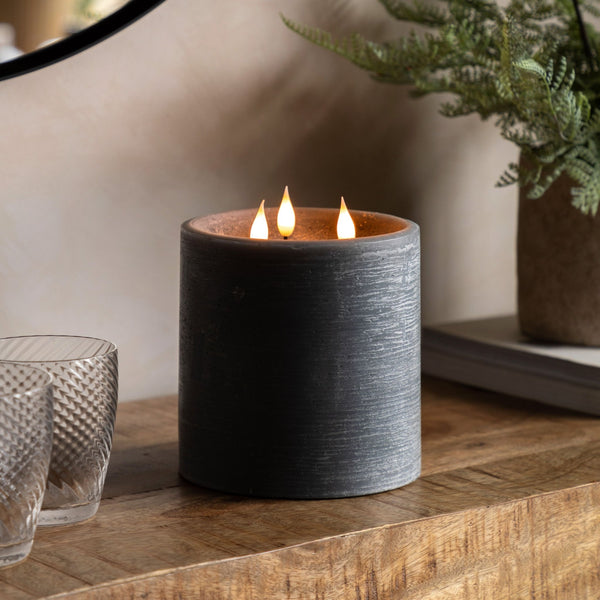 Three Wick LED Candle - Various Colours - Distinctly Living