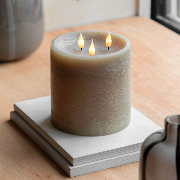 Three Wick LED Candle - Various Colours - Distinctly Living