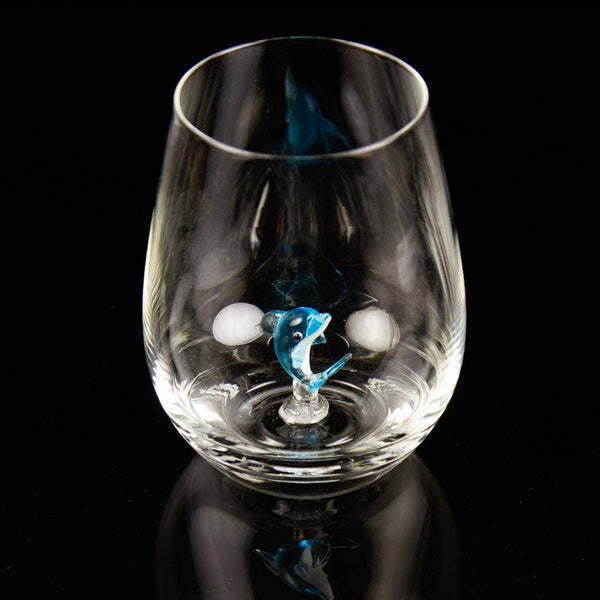 Tumbler with Miniature Glass Dolphin - Distinctly Living