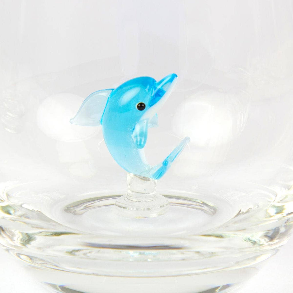 Tumbler with Miniature Glass Dolphin - Distinctly Living