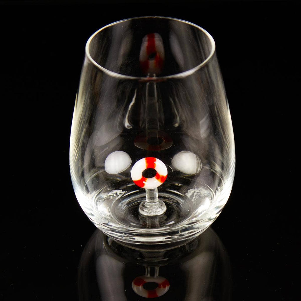Tumbler with Miniature Glass Lifebuoy - Distinctly Living