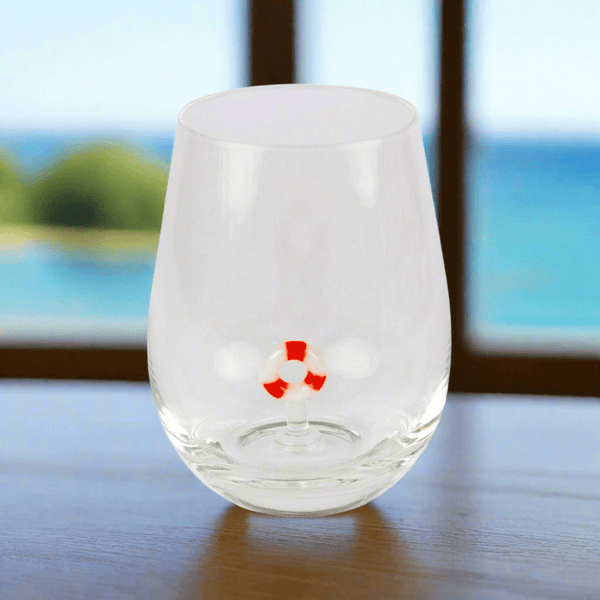 Tumbler with Miniature Glass Lifebuoy - Distinctly Living