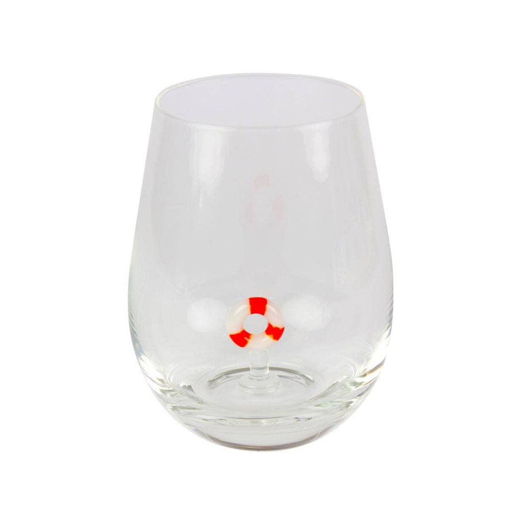 Tumbler with Miniature Glass Lifebuoy - Distinctly Living