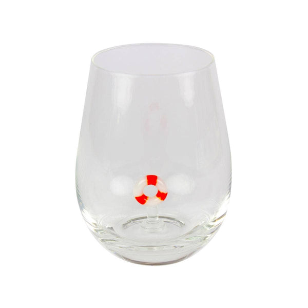 Tumbler with Miniature Glass Lifebuoy - Distinctly Living