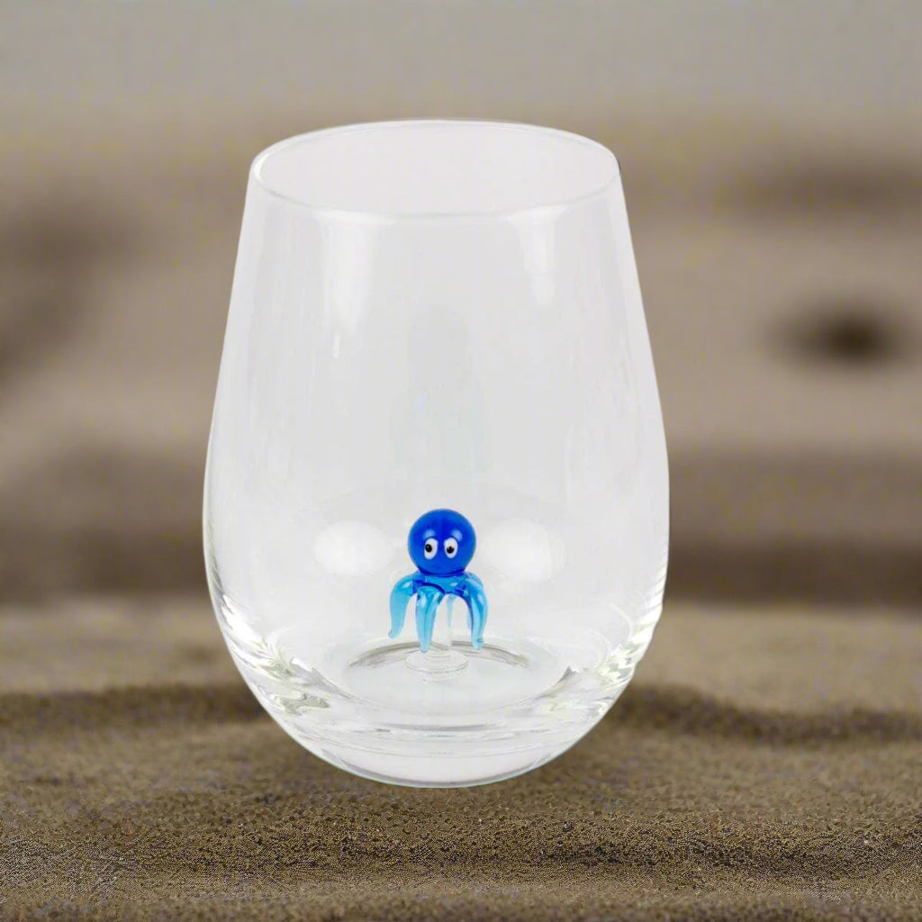 Tumbler with Miniature Glass Octopus - Distinctly Living