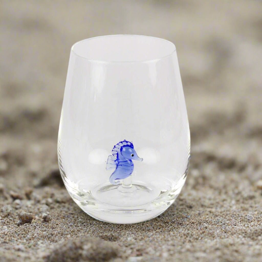 Tumbler with Miniature Glass Seahorse - Distinctly Living