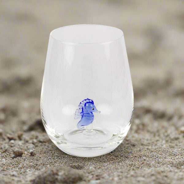 Tumbler with Miniature Glass Seahorse - Distinctly Living