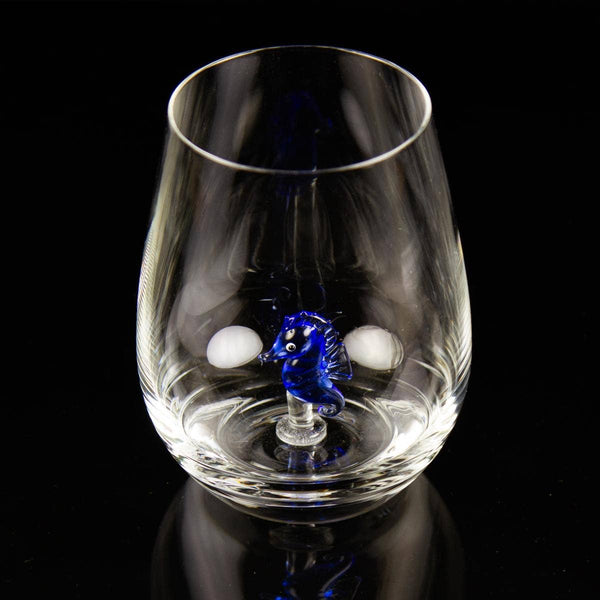 Tumbler with Miniature Glass Seahorse - Distinctly Living