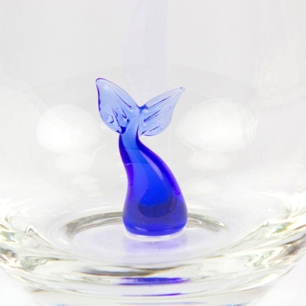 Tumbler with Miniature Glass Whale Tail - Distinctly Living