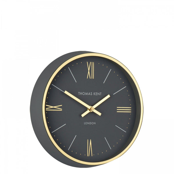 10'' Hampton Wall Clock Charcoal - Distinctly Living