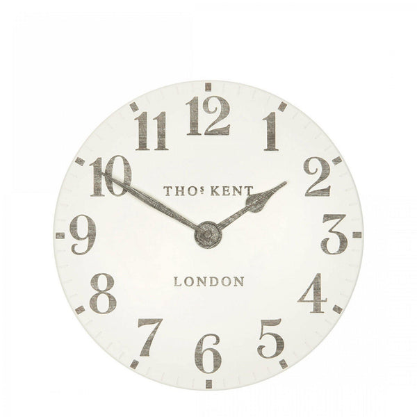 12" Arabic Wall Clock Limestone - Distinctly Living