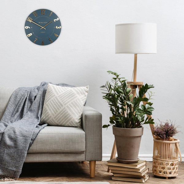 12" Mulberry Wall Clock Midnight Blue - Distinctly Living