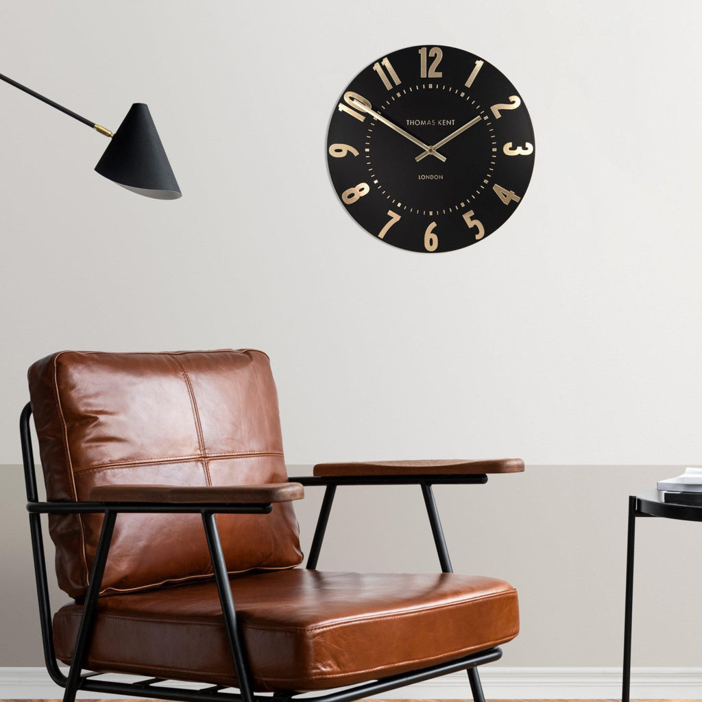 12'' Mulberry Wall Clock Noir - Distinctly Living