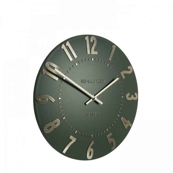 12'' Mulberry Wall Clock Olive Green - Distinctly Living