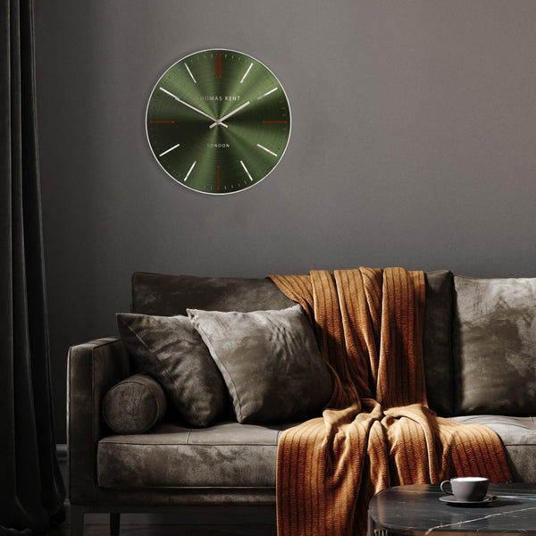 14" Bistro Wall Clock Emerald - Distinctly Living