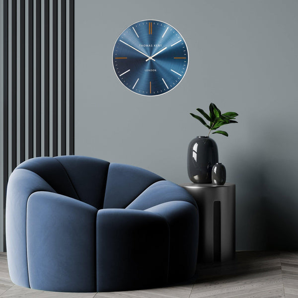 14" Bistro Wall Clock Sapphire - Distinctly Living