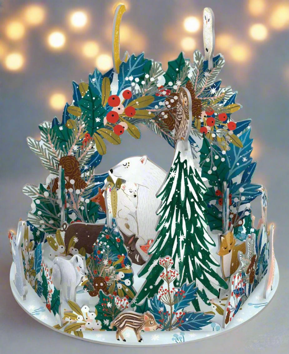 3D Christmas Advent Calendar - Snowy Forest Bears - Distinctly Living