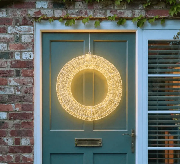 40cm Shimmer and Shine LED Wreath - Copper - Distinctly Living