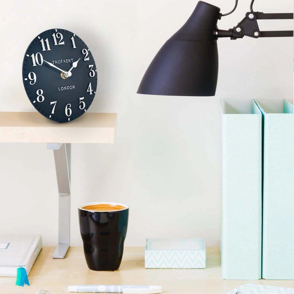 6" Arabic Mantel Clock Ink - Distinctly Living