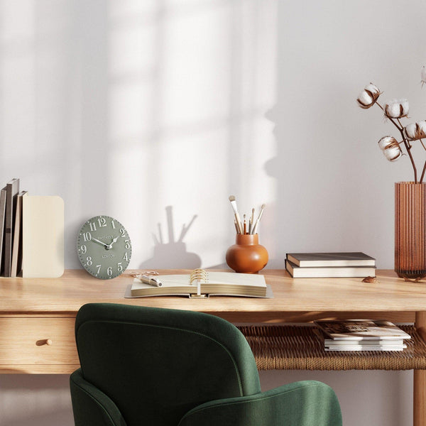 6" Arabic Mantel Clock Seagrass - Distinctly Living