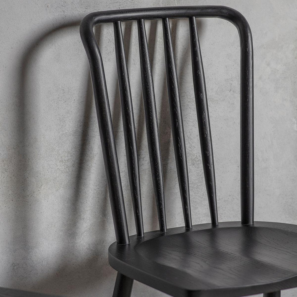A Pair of Balham Chairs - Oak or Black - Distinctly Living
