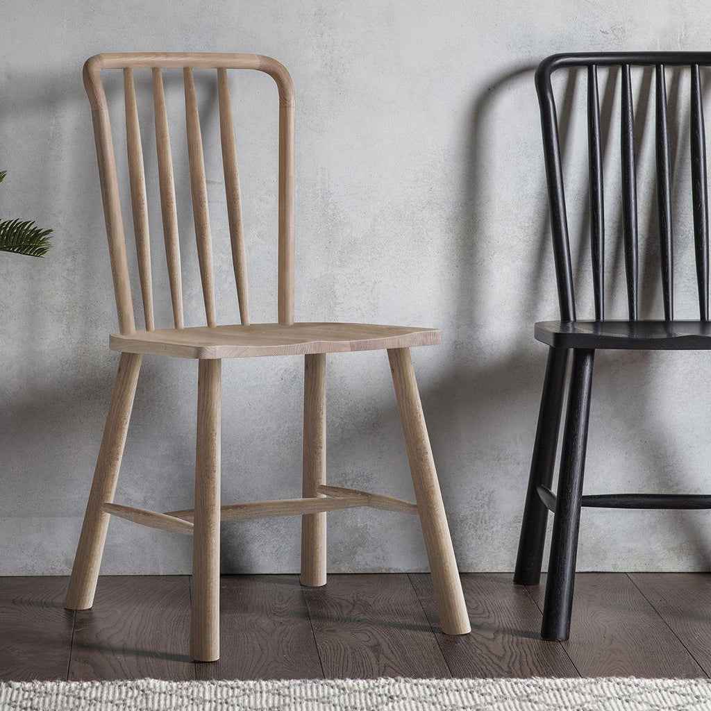 A Pair of Balham Chairs - Oak or Black - Distinctly Living