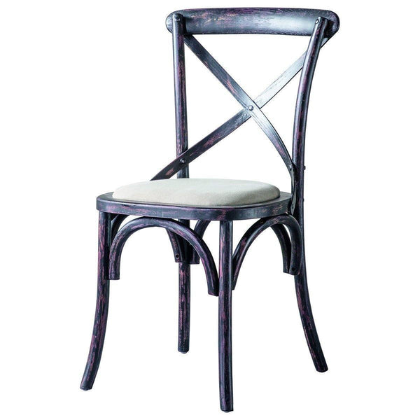 A Set of Two Paris Bistro Chairs - Beach White, Slate or Natural - Distinctly Living