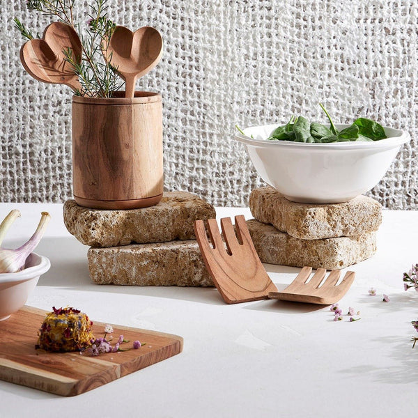 Acacia Kitchen - Wooden Salad Hands - Distinctly Living