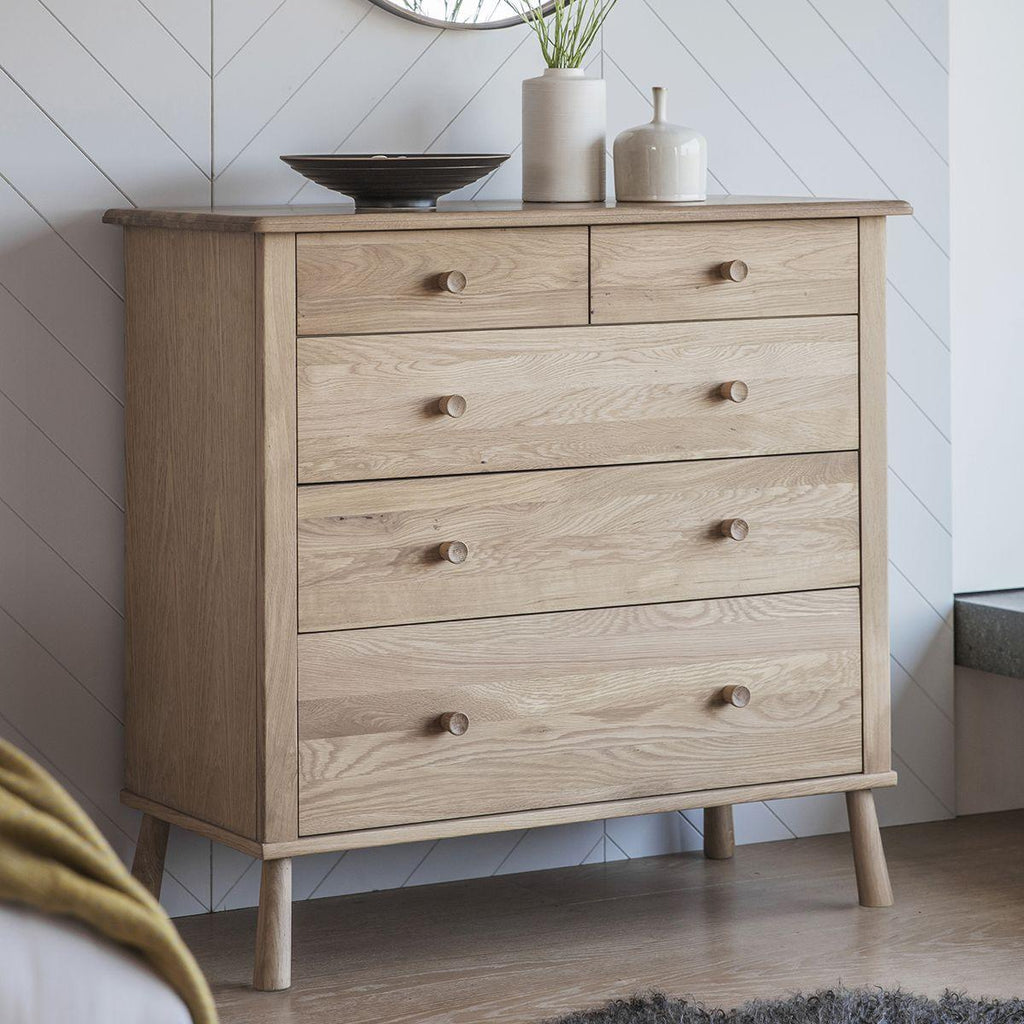 Balham Chest of Drawers Oak or Black - Distinctly Living