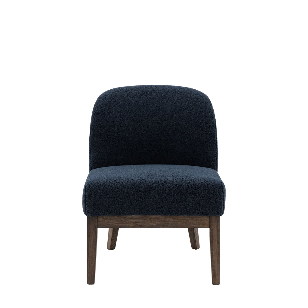 Boucle Accent Chair - Blue or Vanilla - Distinctly Living