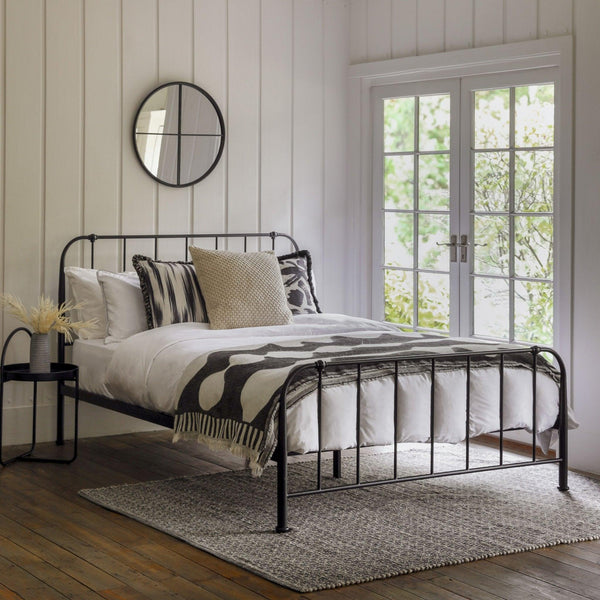 Brompton Classic Bed - Single, Double, King - Black or Ivory - Distinctly Living