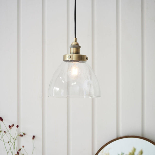 Carter Glass Pendant - Nickel, Brass or Copper - Distinctly Living