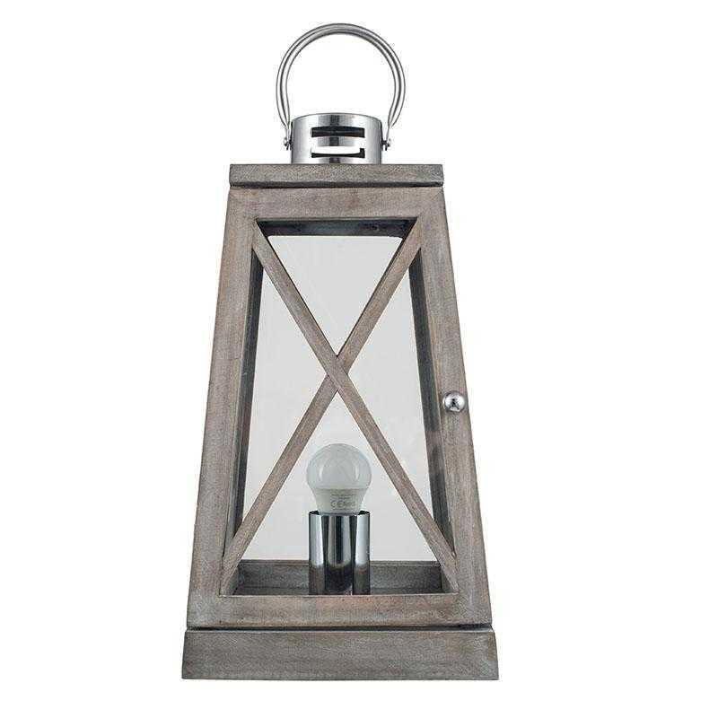 Coastal Lantern Table Lamp Grey Wash - Distinctly Living