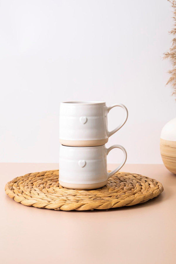 Embossed Heart Mug - Distinctly Living