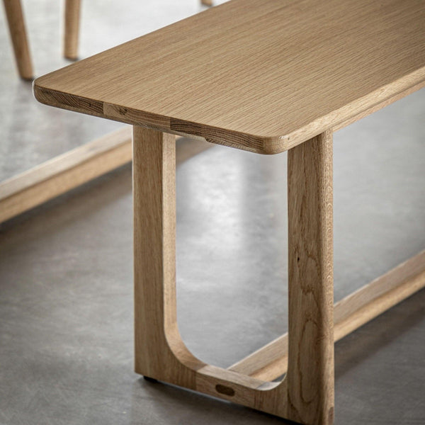 Folk Oak Dining Bench - Natural or Smoked - Distinctly Living