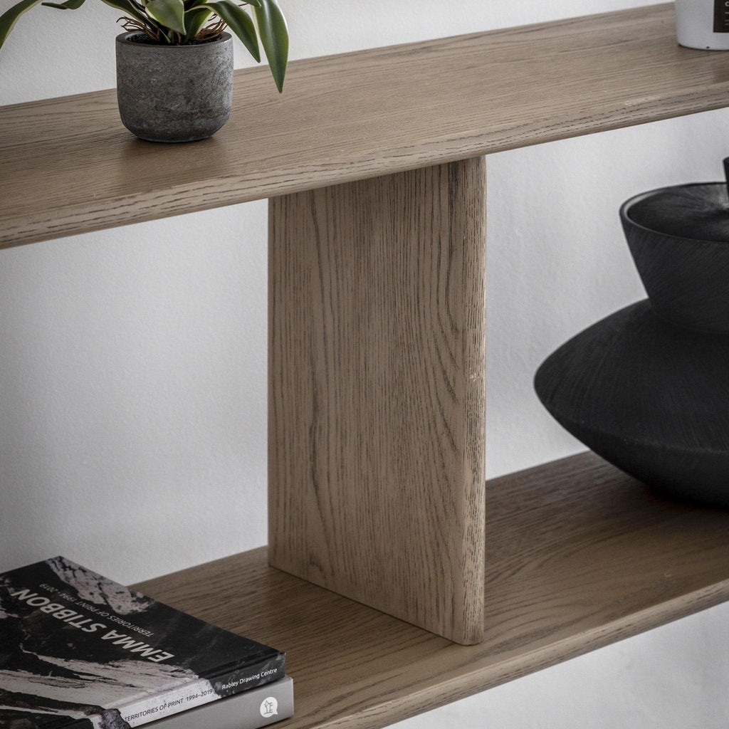 Folk Oak Low Display Cabinet - Natural or Smoked - Distinctly Living