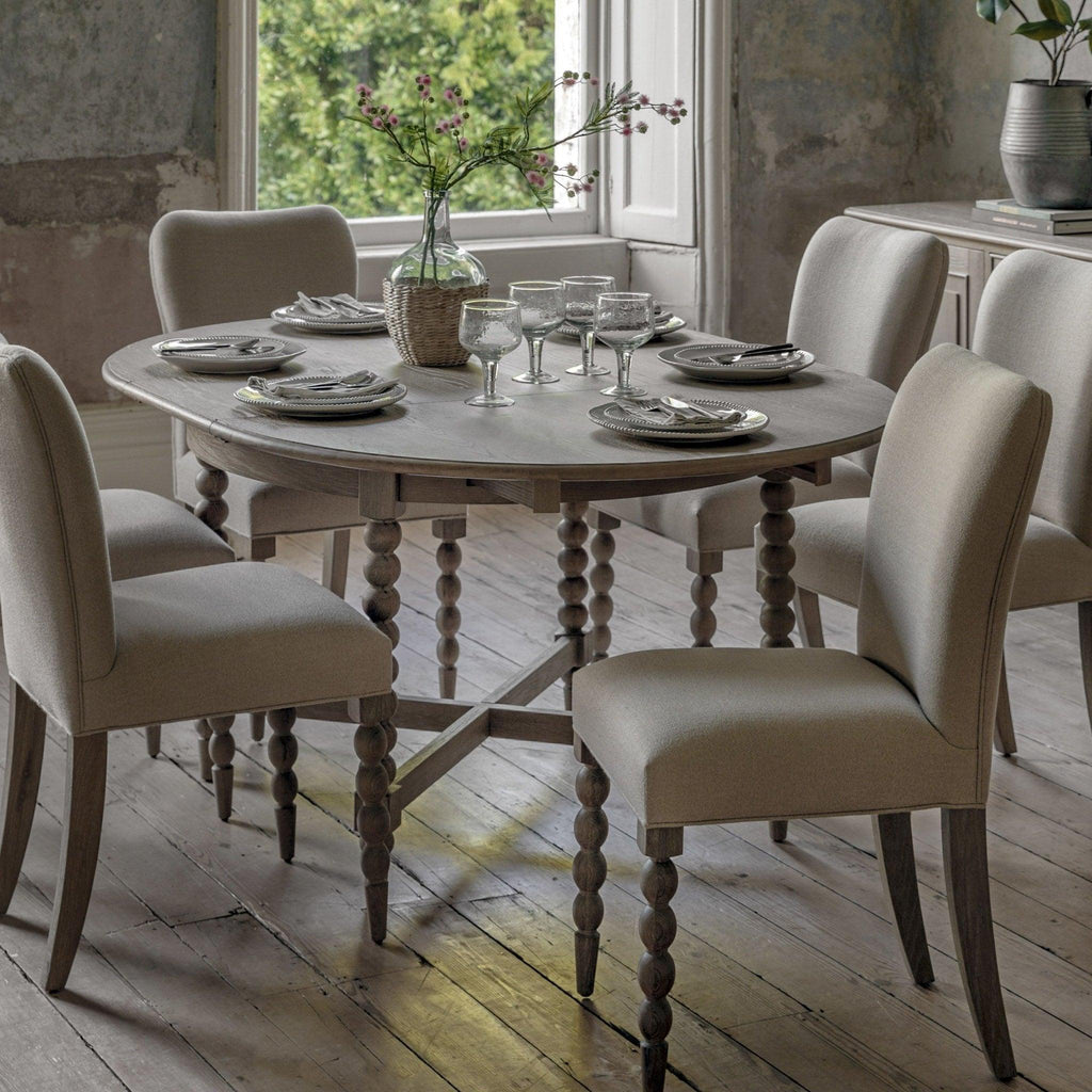Globe Round Extending Dining Table - Oak - Distinctly Living 