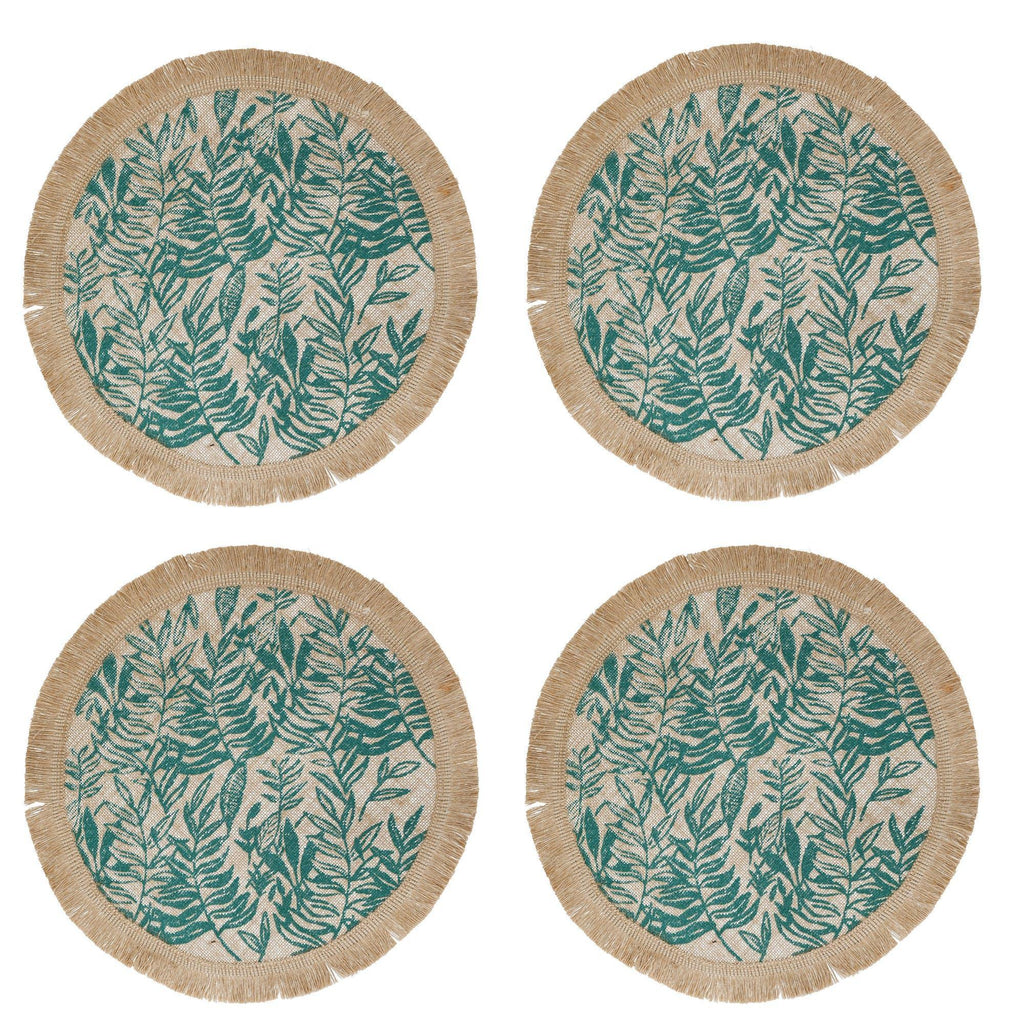 Indo Green Set of 4 Placemats - Distinctly Living 