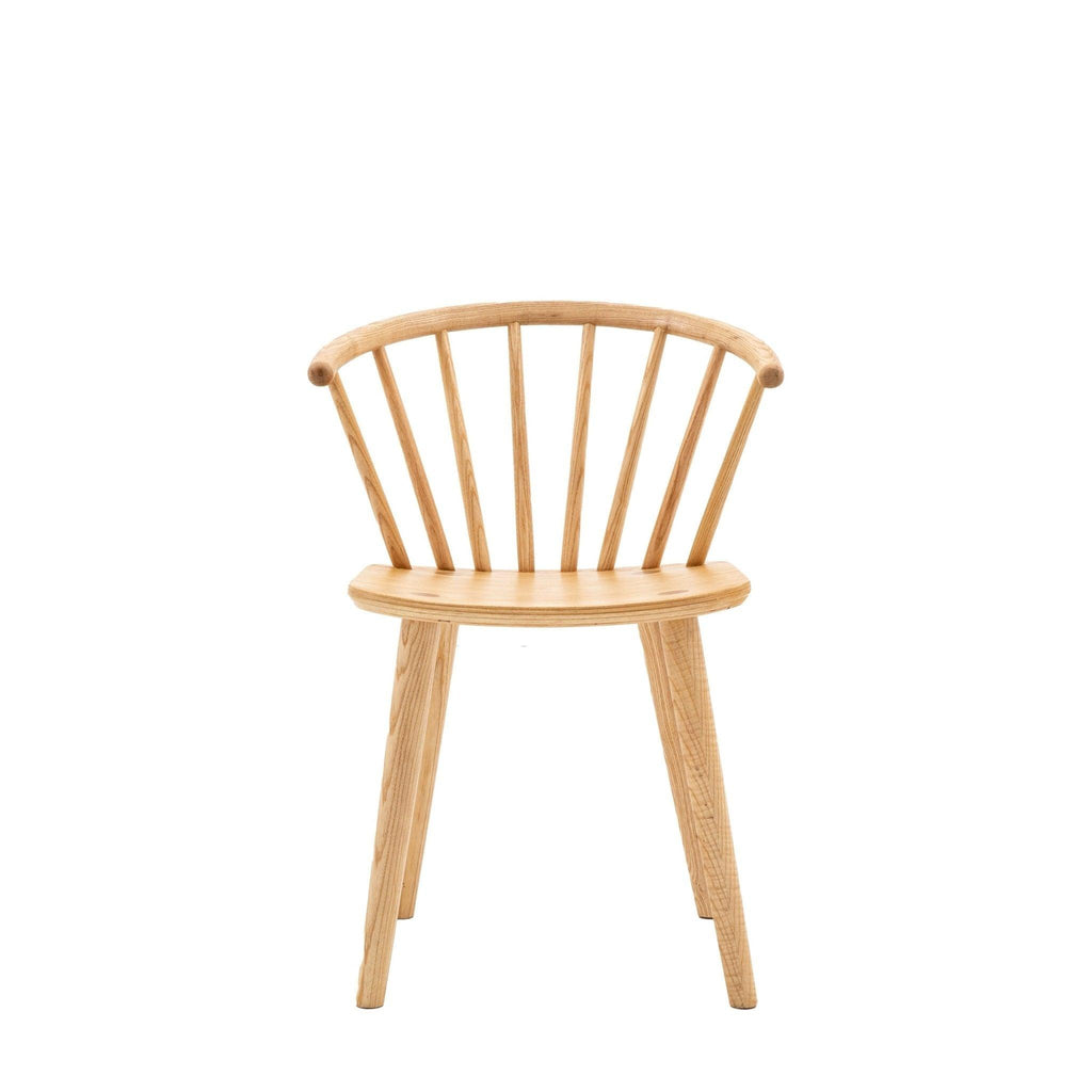 Pair of Folk Oak Dining Chairs - Natural or Mocha - Distinctly Living 