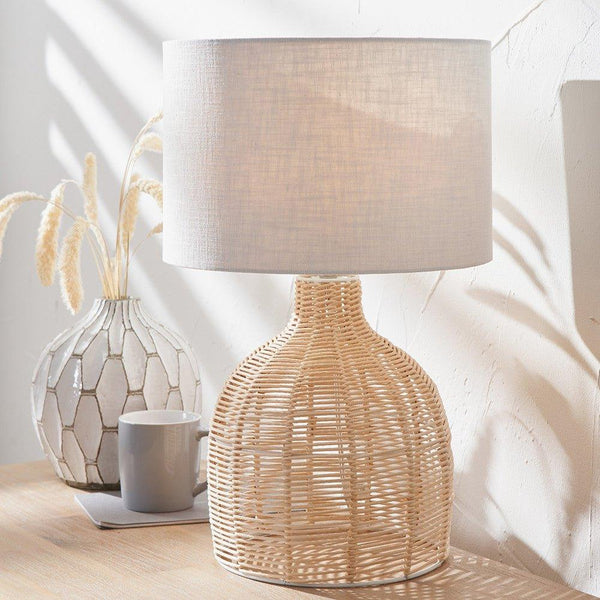 Rattan Lamp and Shade - Distinctly Living