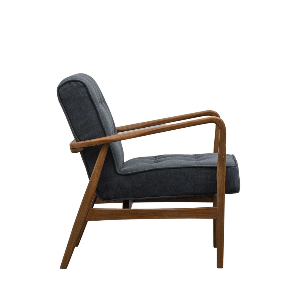 Rex Armchair - Slate Linen or Leather - Distinctly Living
