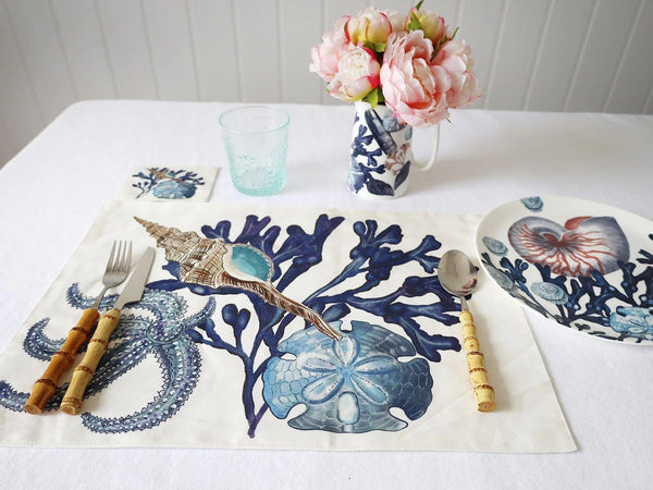 Set of 4 Fabric Placemats - Sea Bed - Distinctly Living 