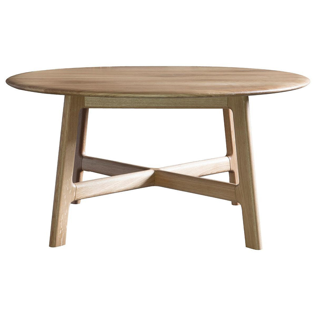 Valencia Round Coffee Table in Oak - Distinctly Living