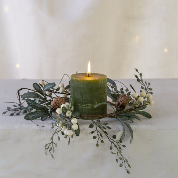 White Berry Candle Ring - Distinctly Living