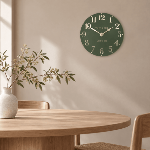 12" Arabic Wall Clock Lichen - Distinctly Living