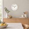12" Arabic Wall Clock Limestone - Distinctly Living